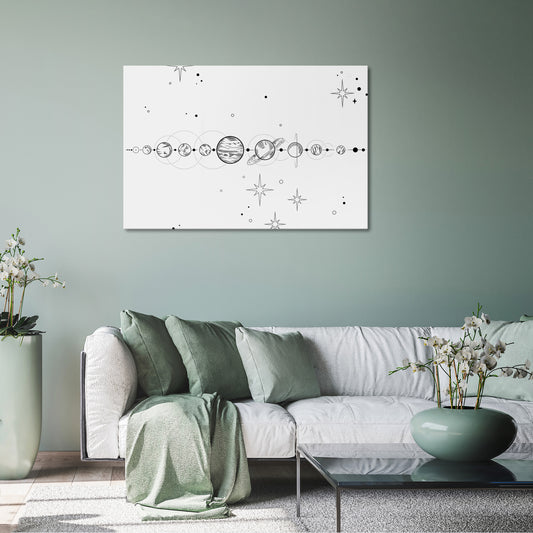 GALAXY OUTLINE Stampa su tela orizzontale