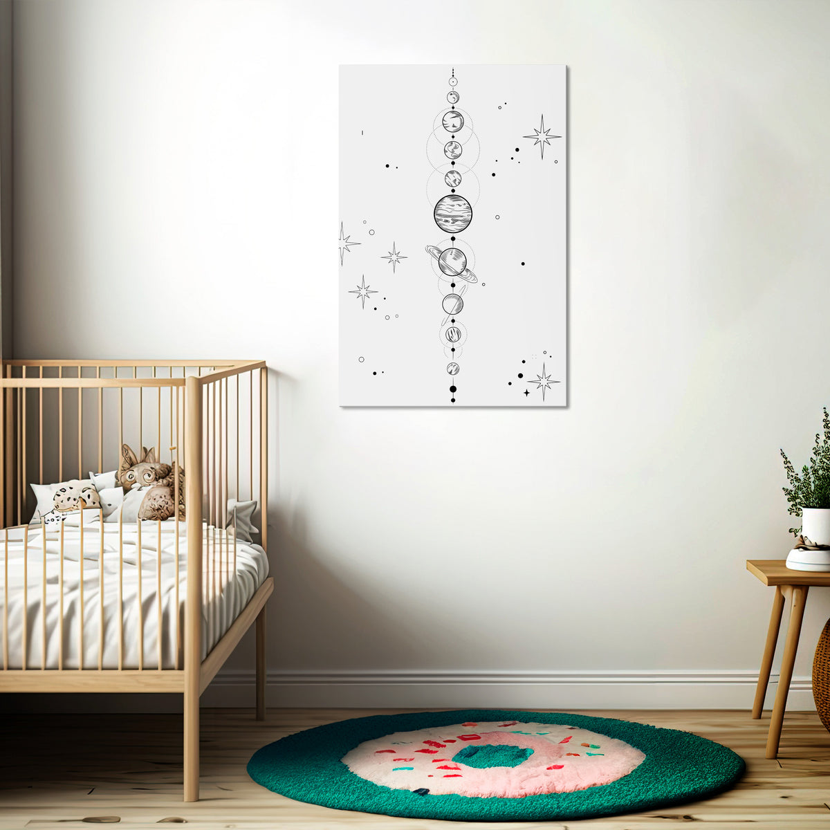 GALAXY OUTLINE Stampa su tela verticale