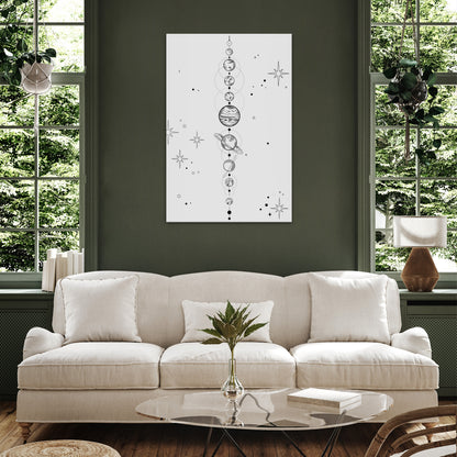 GALAXY OUTLINE Stampa su tela verticale