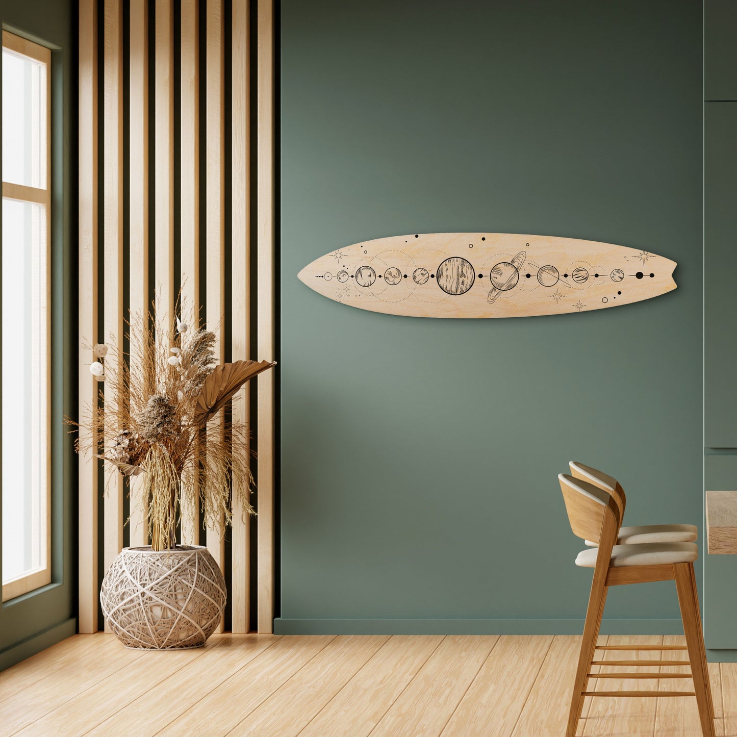 GALAXY OUTLINE Decorative Plywood Surfboard