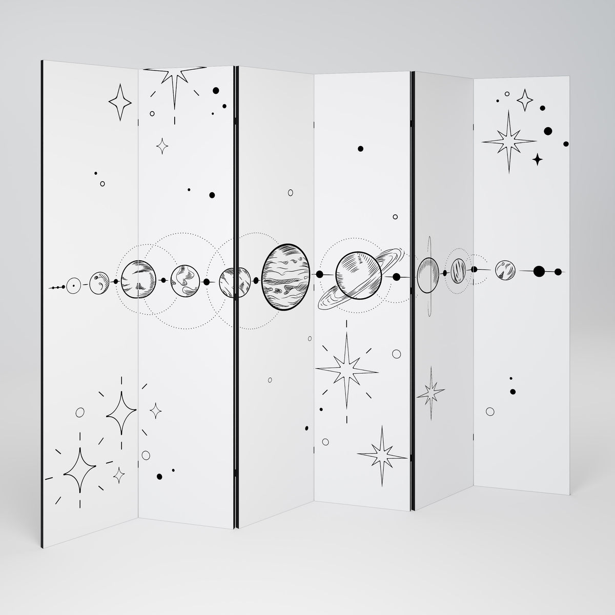 GALAXY OUTLINE Paravento Decorativo a 6 Pannelli