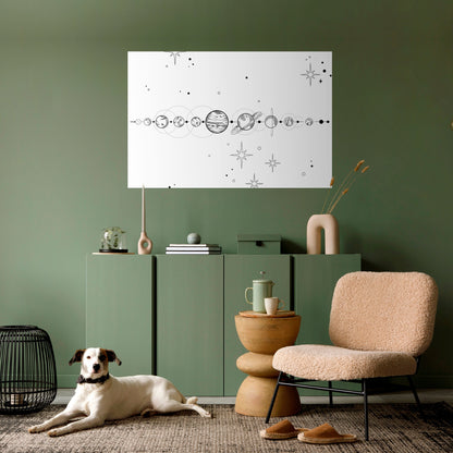 GALAXY LINE Poster orizzontale staccabile e attaccabile