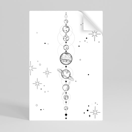 GALAXY LINE Poster verticale staccabile e attaccabile