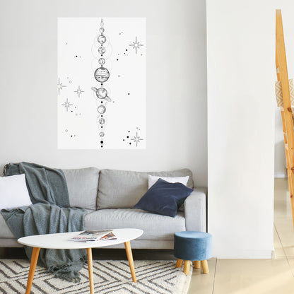 GALAXY LINE Poster verticale staccabile e attaccabile