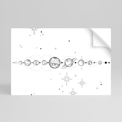GALAXY LINE Poster orizzontale staccabile e attaccabile
