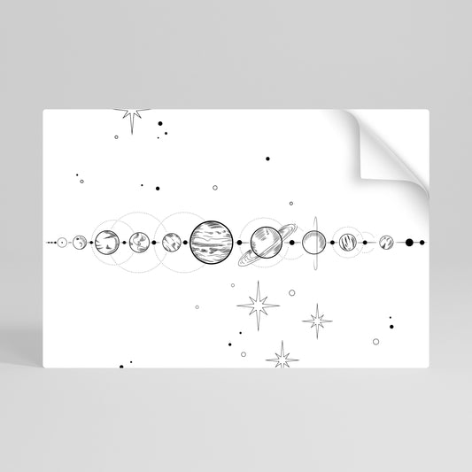 GALAXY LINE Poster orizzontale staccabile e attaccabile