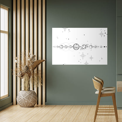 GALAXY LINE Poster orizzontale staccabile e attaccabile