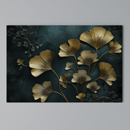 GOLDEN FLORA FANTASY Stampa su tela orizzontale