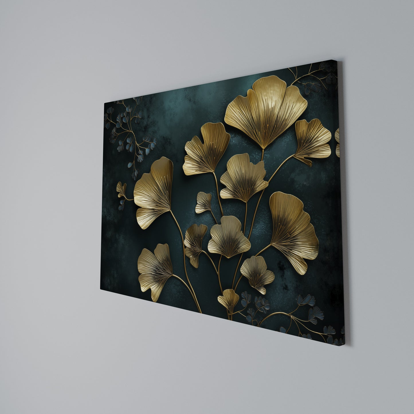 GOLDEN FLORA FANTASY Stampa su tela orizzontale