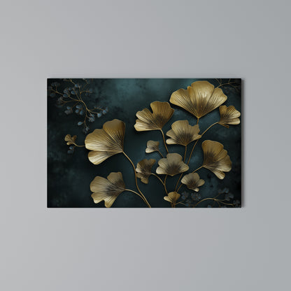 GOLDEN FLORA FANTASY Stampa su tela orizzontale