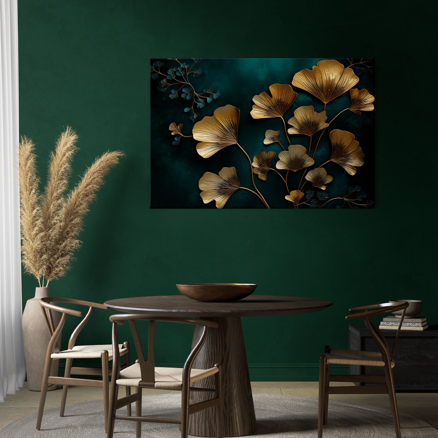 GOLDEN FLORA FANTASY Stampa su tela orizzontale