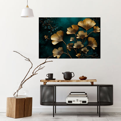 Poster orizzontale staccabile e attaccabile GOLDEN FLORA FANTASY