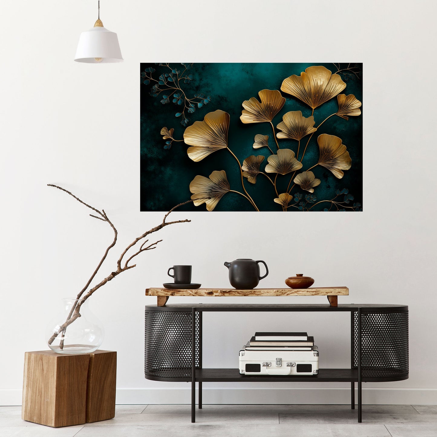 Poster orizzontale staccabile e attaccabile GOLDEN FLORA FANTASY