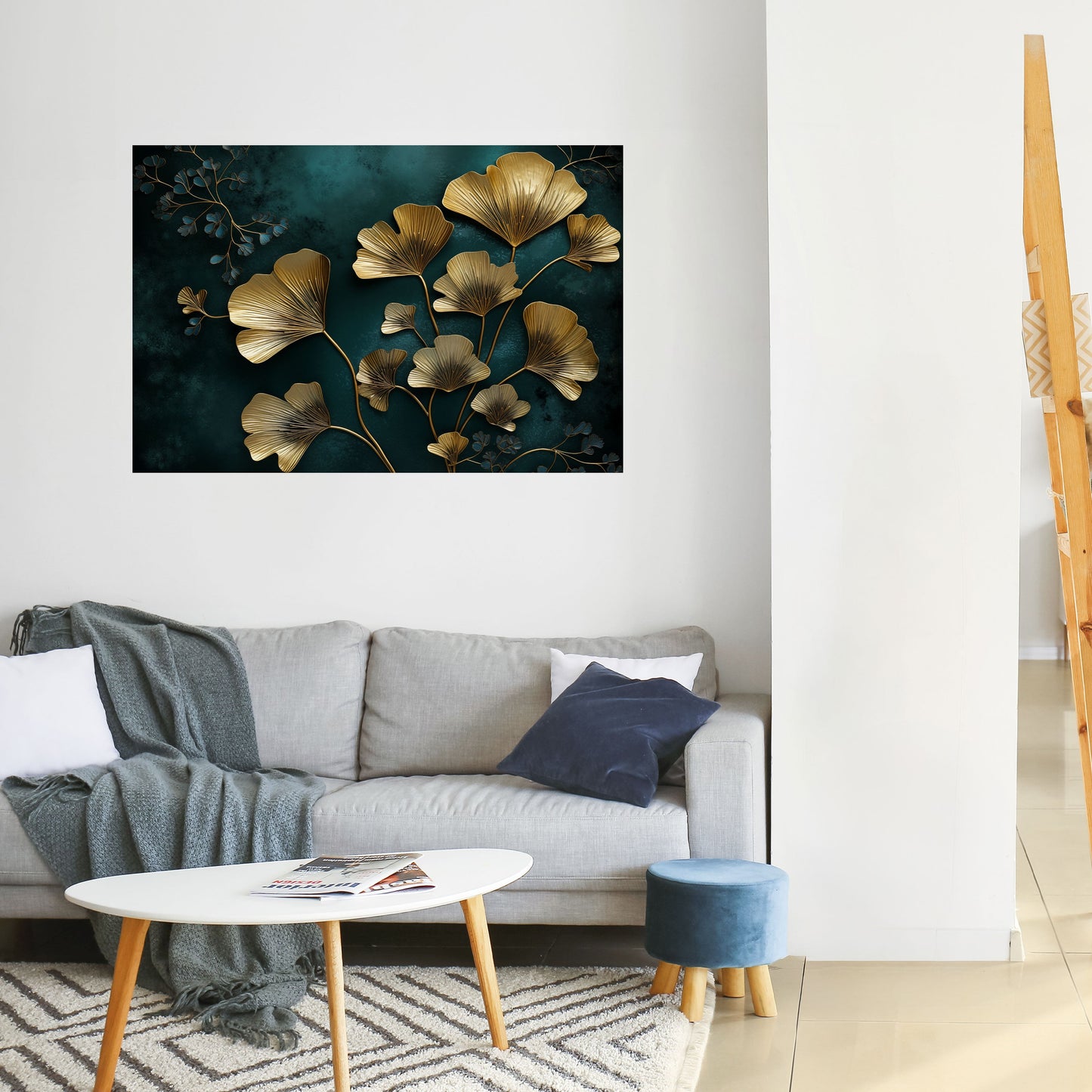 Poster orizzontale staccabile e attaccabile GOLDEN FLORA FANTASY