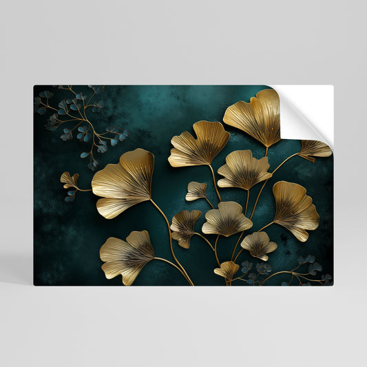 Poster orizzontale staccabile e attaccabile GOLDEN FLORA FANTASY