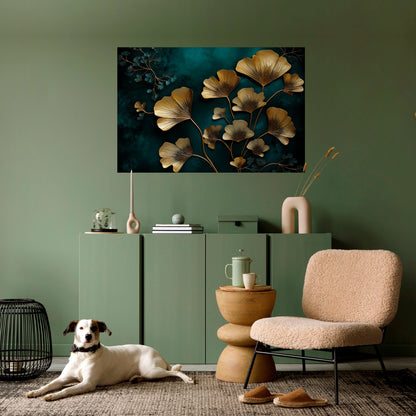 Poster orizzontale staccabile e attaccabile GOLDEN FLORA FANTASY