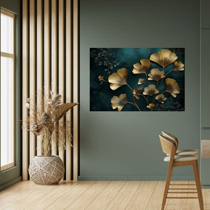 Poster orizzontale staccabile e attaccabile GOLDEN FLORA FANTASY