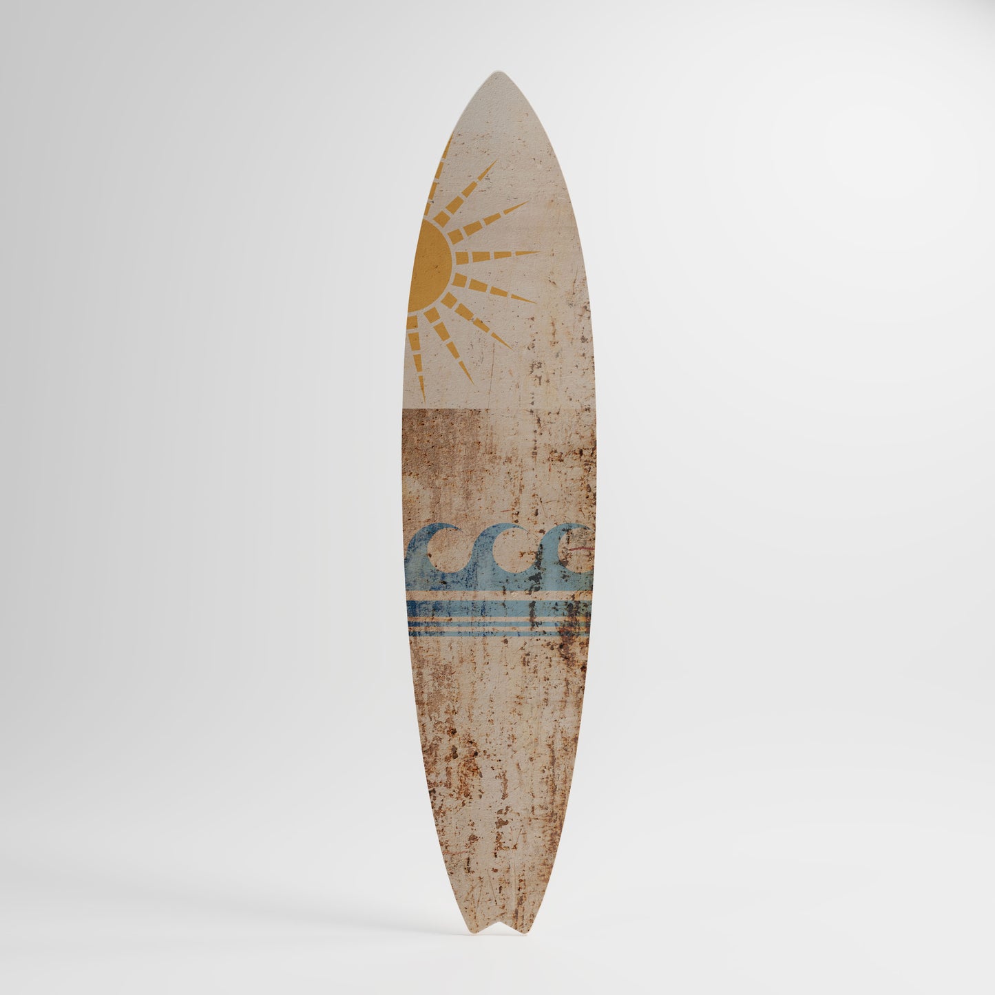 SUN-KISSED WAVES Tavola da surf decorativa in compensato