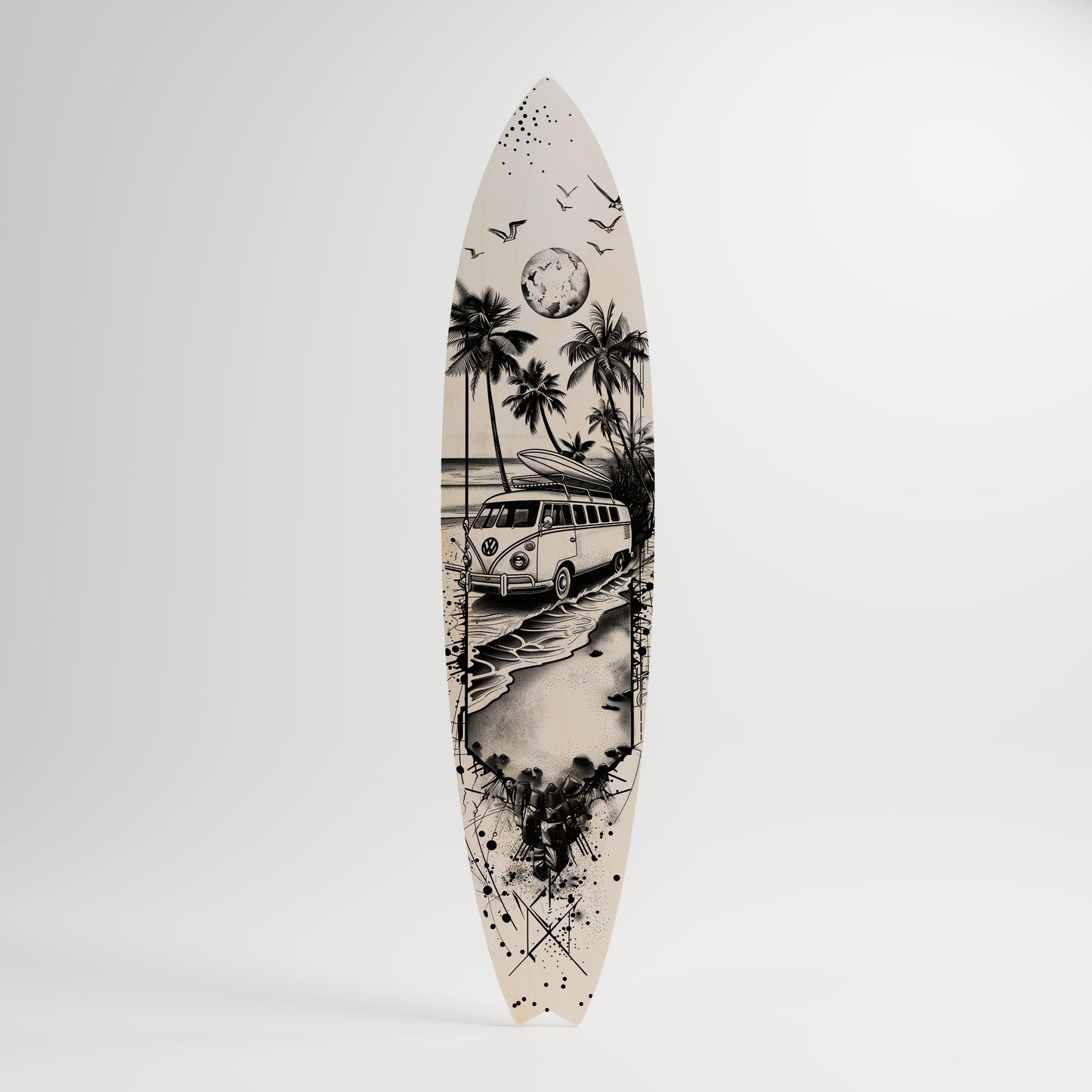 TRIPPY MEMORY Decorative Plywood Surfboard