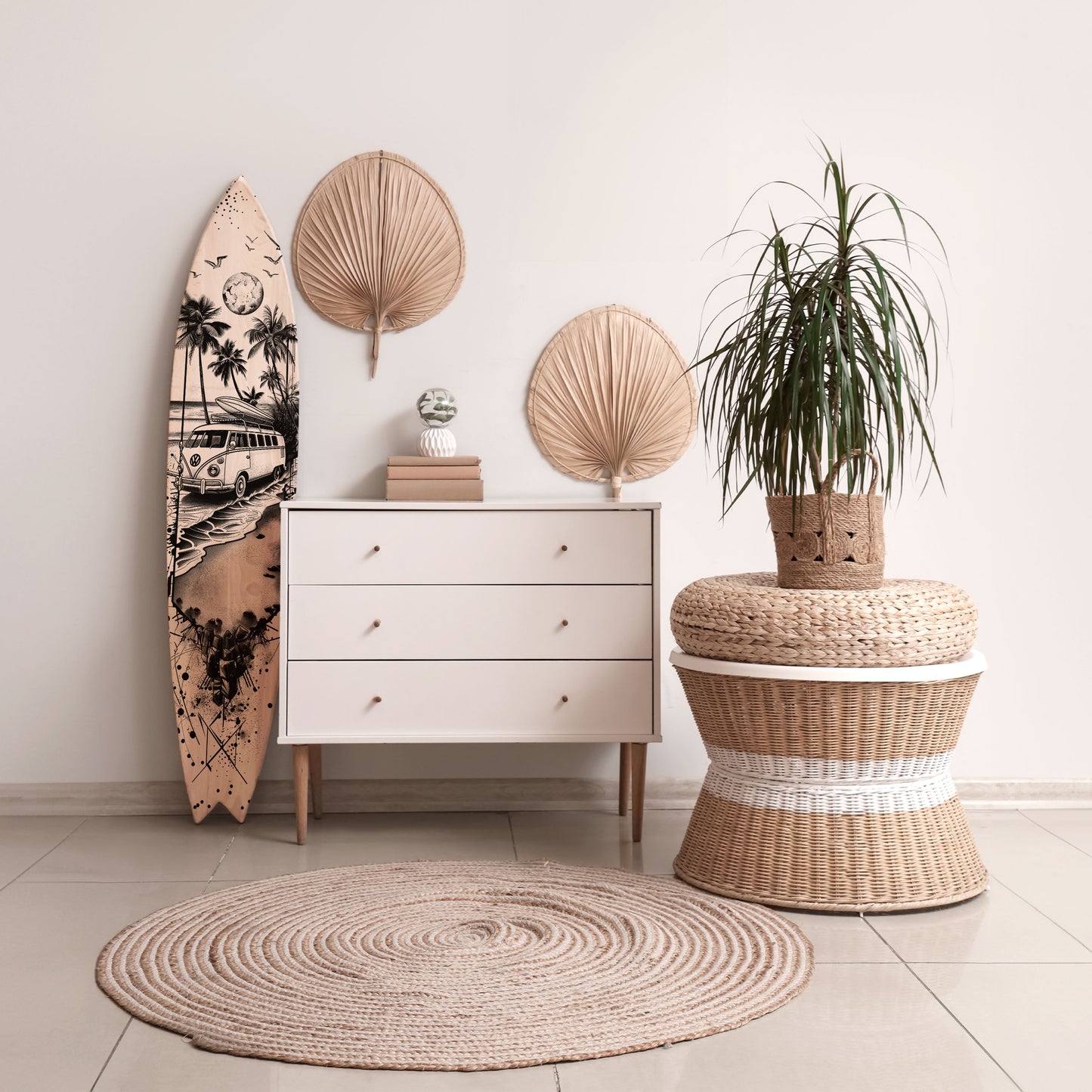 TRIPPY MEMORY Decorative Plywood Surfboard
