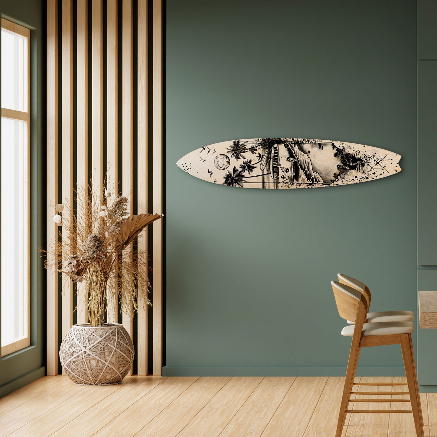 TRIPPY MEMORY Decorative Plywood Surfboard