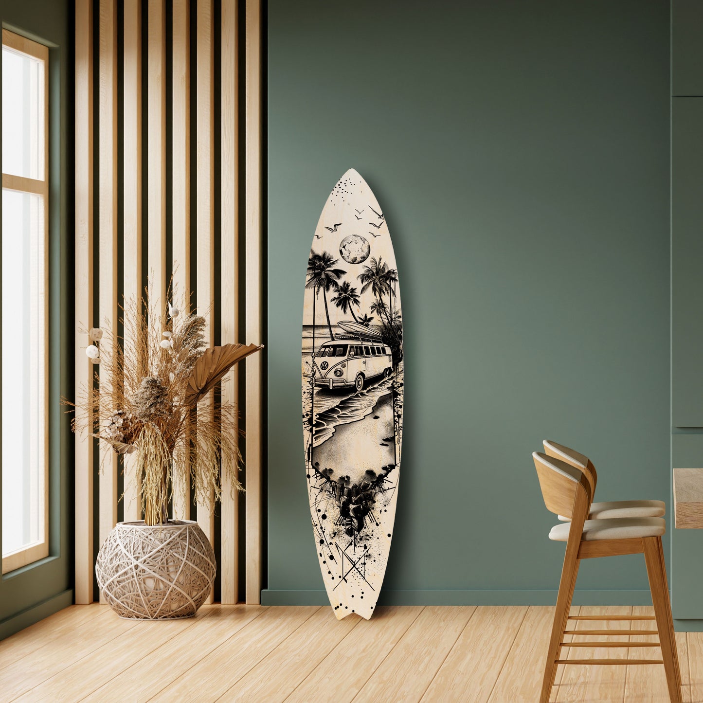 TRIPPY MEMORY Decorative Plywood Surfboard