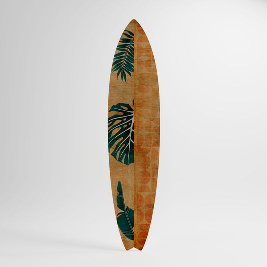 PALM LEAF SURFBOARD Decorative Plywood Surfboard