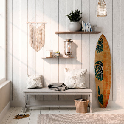 PALM LEAF SURFBOARD Decorative Plywood Surfboard