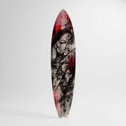 CRIMSON ECHO Decorative Plywood Surfboard