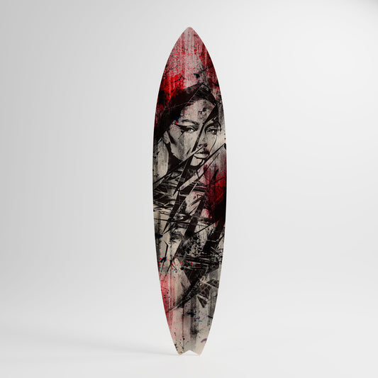 CRIMSON ECHO Decorative Plywood Surfboard