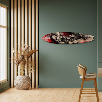 CRIMSON ECHO Decorative Plywood Surfboard
