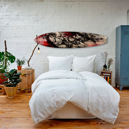 CRIMSON ECHO Decorative Plywood Surfboard