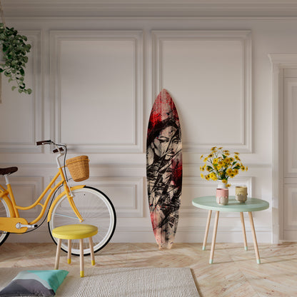 CRIMSON ECHO Decorative Plywood Surfboard