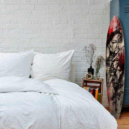 CRIMSON ECHO Decorative Plywood Surfboard