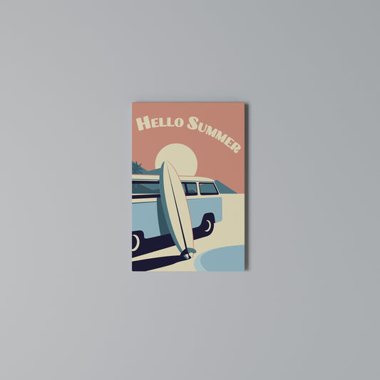 HELLO SUMMER Stampa su Tela Verticale