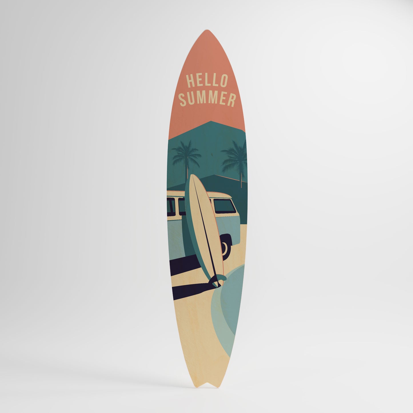 HELLO SUMMER Decorative Plywood Surfboard