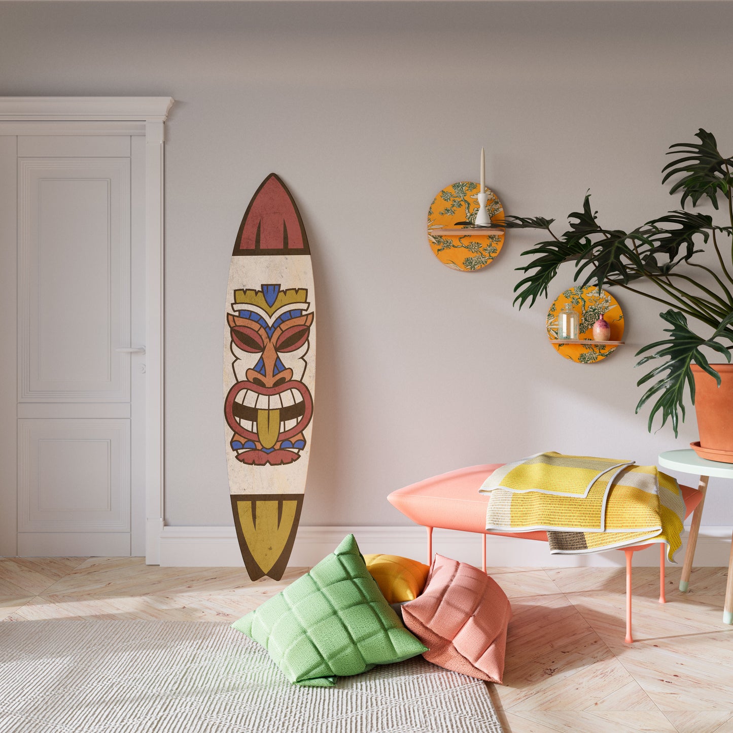 TOTEM TIKI Surfboard Decorative Panel