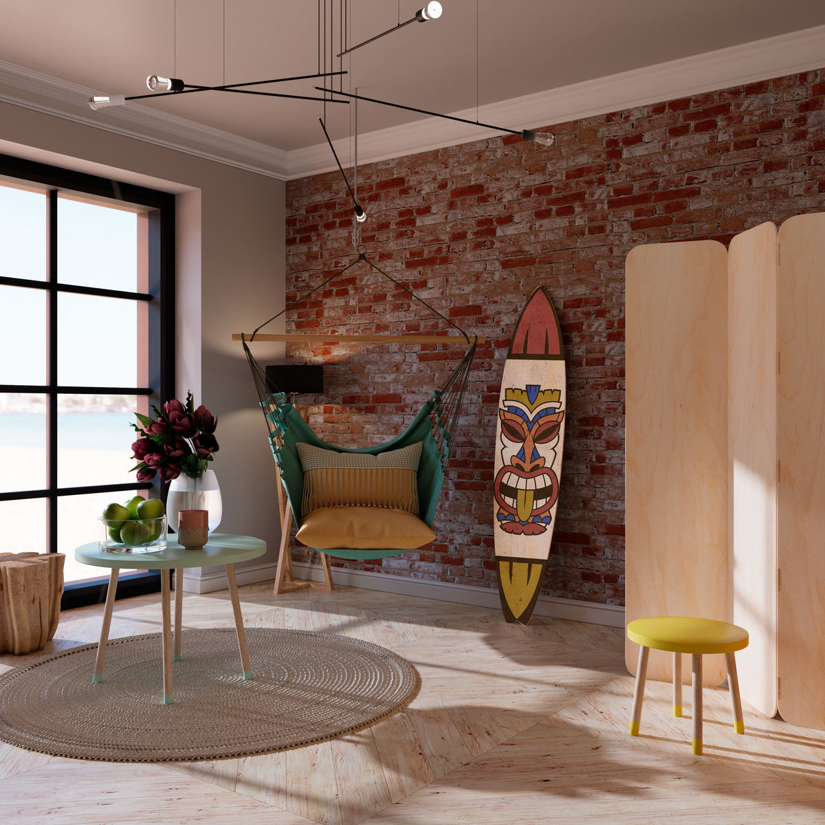 TOTEM TIKI Surfboard Decorative Panel