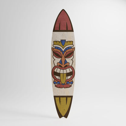TOTEM TIKI Tavola da surf decorativa in compensato