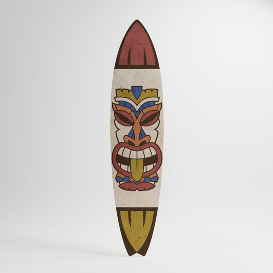 TOTEM TIKI Tavola da surf decorativa in compensato