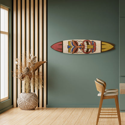 TOTEM TIKI Tavola da surf decorativa in compensato