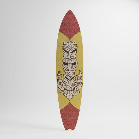 TIKI TOTEM Tavola da surf decorativa in compensato