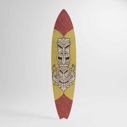 TIKI TOTEM Tavola da surf decorativa in compensato