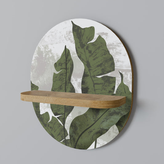 LEAF ECHO Mensola ovale in effetto rovere
