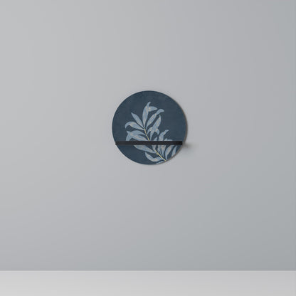 SHADOW BRANCH Round Art Shelf In Black Finish