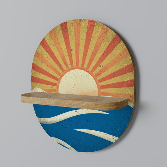 SUNNY SLIDE Mensola ovale per opere d'arte in effetto rovere