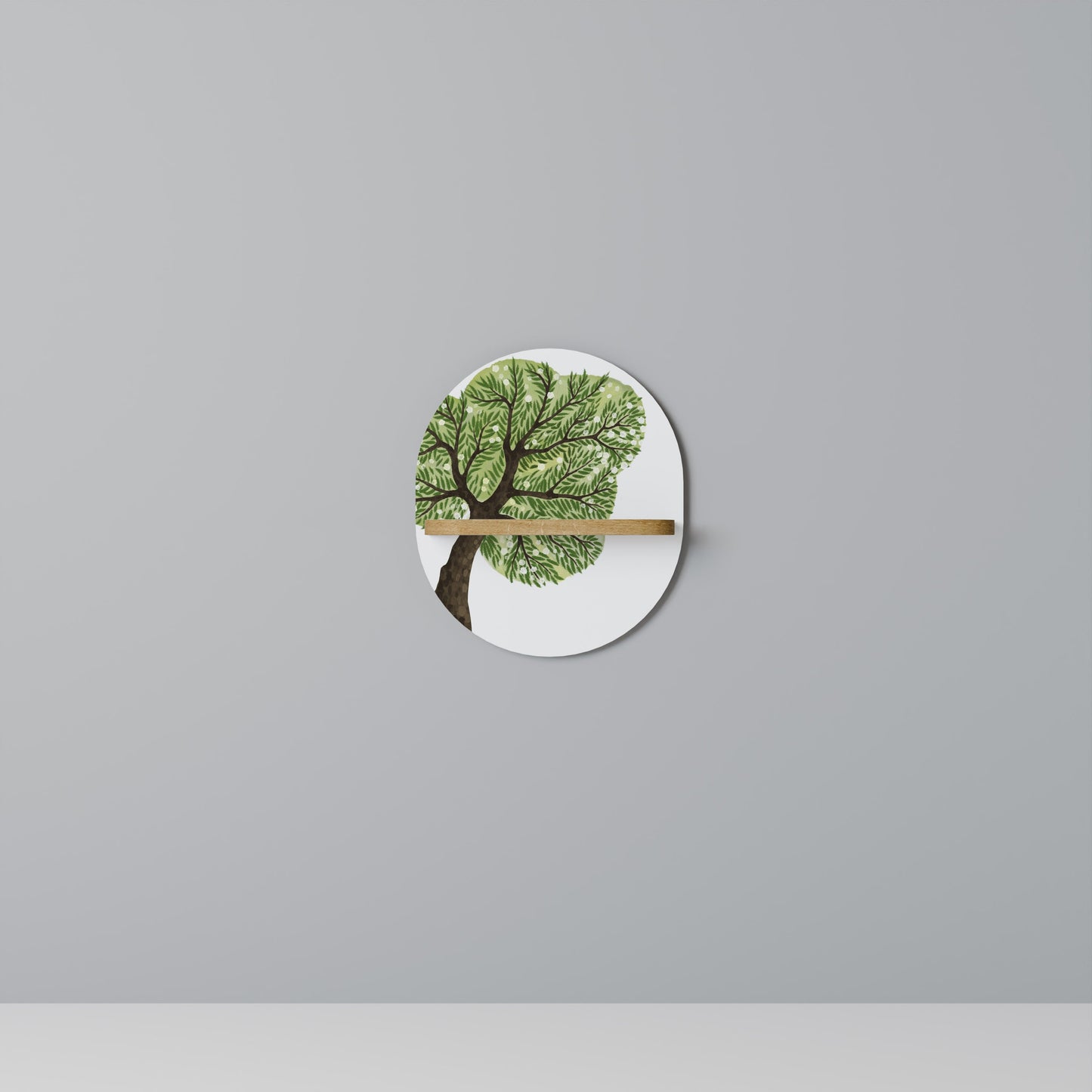 WILDERNESS DASH Mensola ovale per opere d'arte in effetto rovere