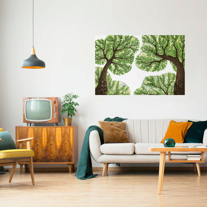 Poster orizzontale staccabile e attaccabile WILDERNESS DASH