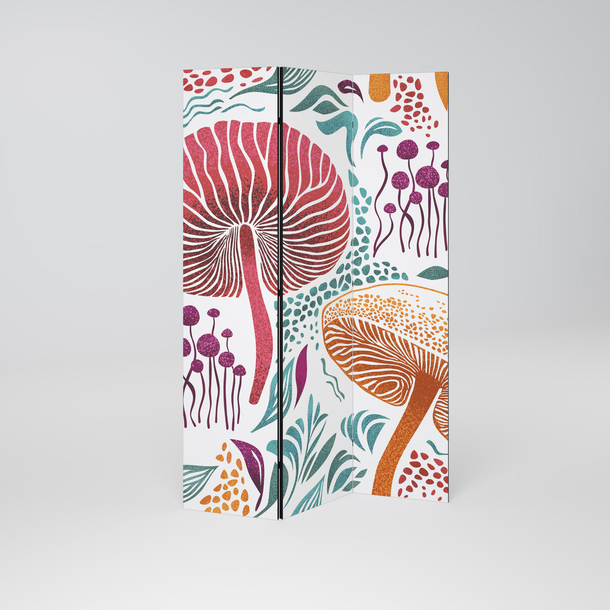 FUNGUS FANTASY Decorative 3-Panel Room Divider