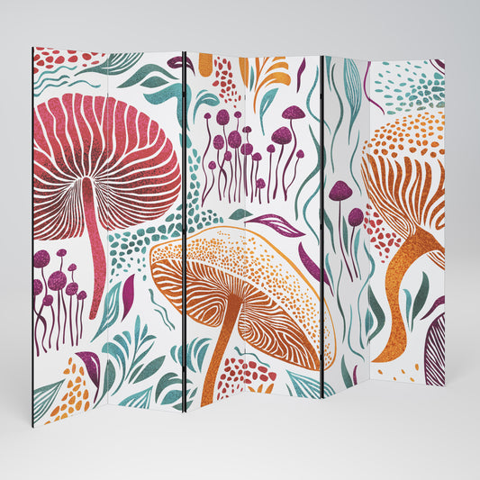 FUNGUS FANTASY Divisorio decorativo per ambienti a 6 pannelli